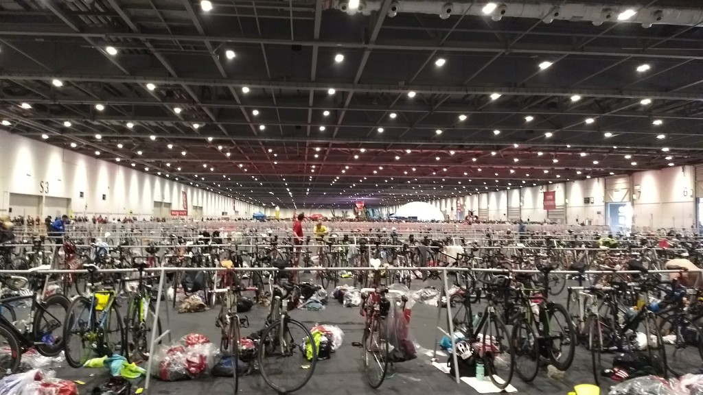 London Triathlon is one of the biggest events: allow time to find where to rack your bike, look out for T1 and T2 enters and exits.