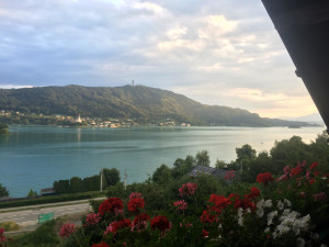 view of lake from apartment